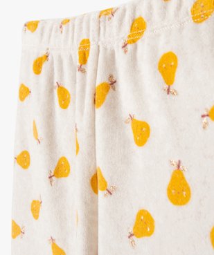 Pyjama en velours 2 pièces imprimées poires bébé vue3 - GEMO(BB COUCHE) - GEMO