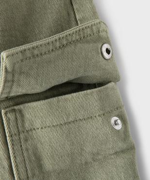 Pantalon cargo loose en denim stretch coloré garçon vue2 - GEMO (JUNIOR) - GEMO