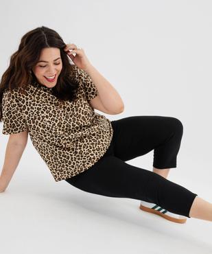 Legging uni longueur 7/8ème femme grande taille vue5 - GEMO 4G GT - GEMO