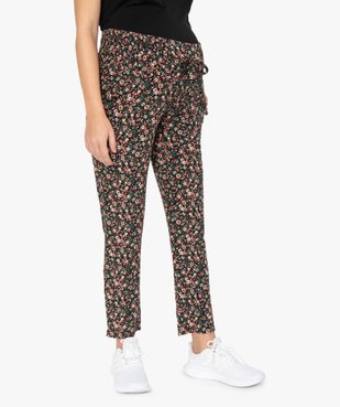 Pantalon de grossesse imprimé et fluide à taille smockée vue1 - GEMO (MATER) - GEMO