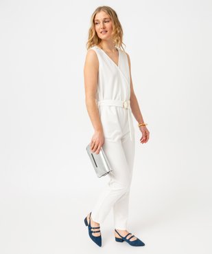 Combinaison pantalon femme avec haut cache-coeur vue1 - GEMO 4G FEMME - GEMO