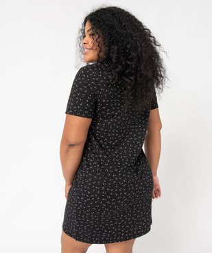 Chemise de nuit à manches courtes avec motifs femme grande taille vue3 - GEMO(HOMWR FEM) - GEMO