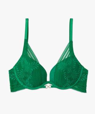 Soutien-gorge corbeille effet foulard en dentelle et satin vue4 - GEMO(HOMWR FEM) - GEMO
