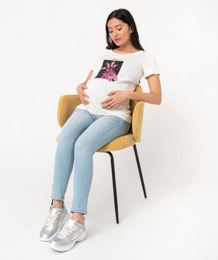 Tee-shirt de grossesse à manches courtes en coton vue1 - GEMO (MATER) - GEMO