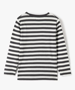 Tee-shirt garçon rayé à manches longues vue3 - GEMO (ENFANT) - GEMO