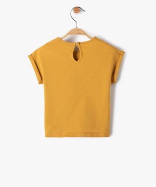 Tee-shirt bébé fille avec motif pailleté vue3 - GEMO(BEBE DEBT) - GEMO