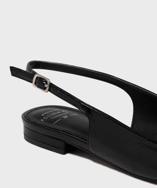 Escarpins slingback à bout carré et talon plat femme - Follow Me vue6 - FOLLOW ME - GEMO