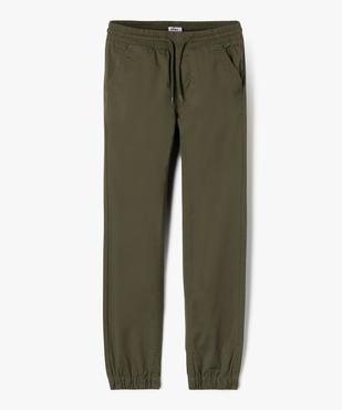 Pantalon jogger en toile de coton coupe slim  garçon vue1 - GEMO (JUNIOR) - GEMO