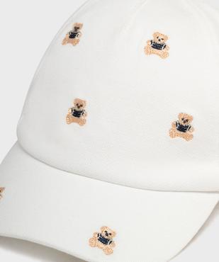 Casquette avec oursons brodés bébé fille - LuluCastagnette vue3 - LULU CASTAGNETT - GEMO