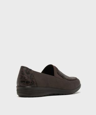 Mocassins confort à talon compensé et imprimé léopard femme - g'flex vue4 - G'FLEX - GEMO