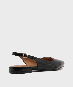 Escarpins slingback à bout pointu et talon plat femme - Follow Me vue4 - FOLLOW ME - GEMO