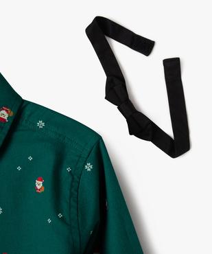 Chemise de Noël manches longues avec nœud papillon vue3 - GEMO (ENFANT) - GEMO