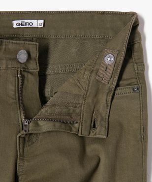 Pantalon en coton stretch coupe slim 5 poches garçon vue3 - GEMO 4G GARCON - GEMO