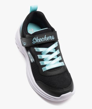 Baskets fille bicolores à paillettes et lacets en ruban élastique - Skechers vue5 - SKECHERS - GEMO