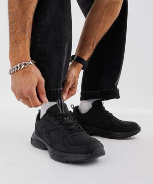 Baskets retro running légères unies homme vue1 - 5 MILES - GEMO