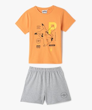 Pyjashort garçon bicolore avec motif Pikachu - Pokemon vue1 - POKEMON - GEMO
