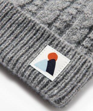 Bonnet torsadé à pompon doublure polaire bébé garçon vue2 - GEMO 4G BEBE - GEMO