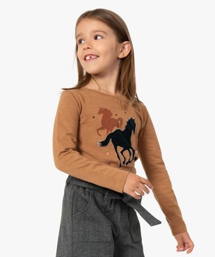 Tee-shirt fille à manches longues motif XXL vue1 - GEMO (ENFANT) - GEMO