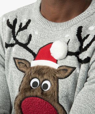 Pull de Noël homme avec motif renne et leds vue2 - GEMO (HOMME) - GEMO