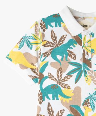 Polo manches courtes à motif exotique garçon vue2 - GEMO (ENFANT) - GEMO
