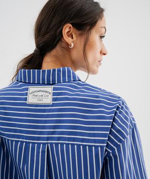 Chemise manches longues en coton rayé femme - LuluCastagnette vue2 - LULUCASTAGNETTE - GEMO