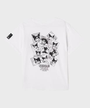 Tee-shirt manches courtes avec motif manga fille - Kuromi vue3 - KUROMI - GEMO