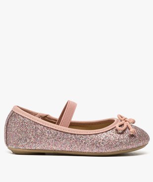 Ballerines fille pailletées avec bride élastique et nœud vue1 - GEMO (ENFANT) - GEMO