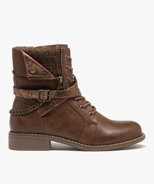 Boots avec tige fantaisie et chaine à la cheville femme vue1 - GEMO (CASUAL) - GEMO