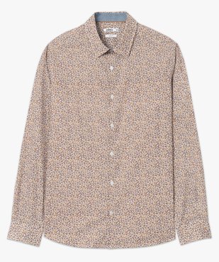 Chemise homme à motifs feuillage coupe slim vue4 - GEMO (HOMME) - GEMO