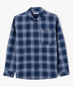 Chemise à carreaux avec poche poitrine garçon vue1 - GEMO (JUNIOR) - GEMO