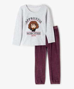 Pyjama enfant en velours imprimé Hermione - Harry Potter vue1 - HARRY POTTER - GEMO