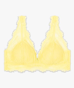 Soutien-gorge triangle en dentelle avec coussinets amovibles vue4 - GEMO(HOMWR FEM) - GEMO