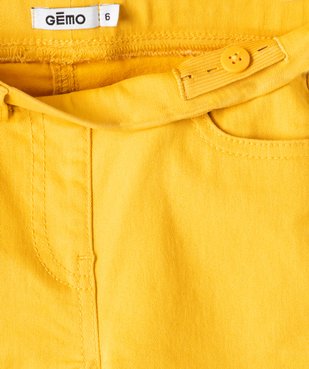 Pantalon fille skinny uni à taille élastiquée vue2 - GEMO (ENFANT) - GEMO