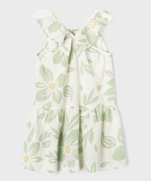 Robe sans manches à volants en voile de coton fleuri fille vue3 - GEMO (ENFANT) - GEMO
