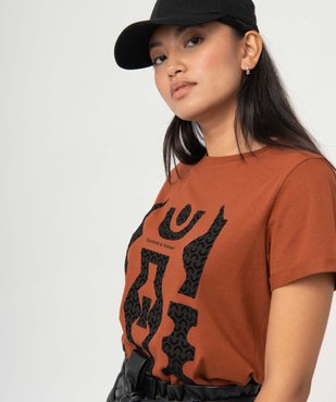 Tee-shirt femme avec large motif sur l'avant vue1 - GEMO(FEMME PAP) - GEMO