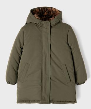 Parka à capuche déperlante et fourrée fille vue1 - GEMO (ENFANT) - GEMO
