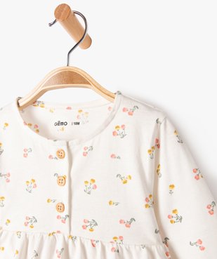 Tee-shirt à manches longues façon blouse bébé fille vue2 - GEMO 4G BEBE - GEMO
