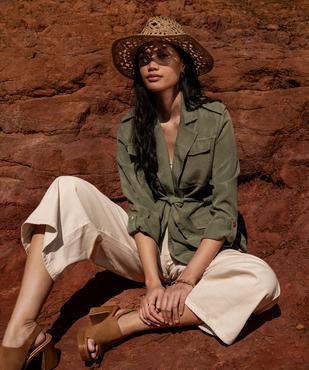 Veste saharienne en Lyocell femme vue7 - GEMO 4G FEMME - GEMO