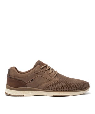 Derbies homme dessus uni en mesh à lacets  vue1 - GEMO (CASUAL) - GEMO