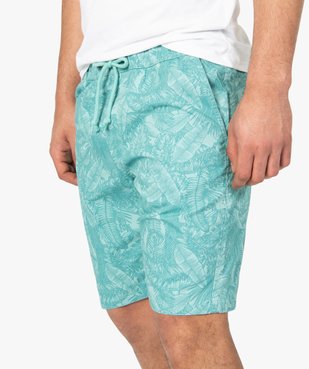 Bermuda homme motif feuillage tropical vue2 - GEMO (HOMME) - GEMO