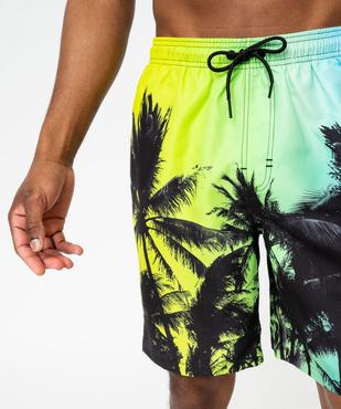 Short de surf imprimé palmiers homme vue2 - GEMO 4G HOMME - GEMO