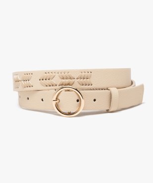 Ceinture grainée à tresses et boucle ronde femme vue1 - GEMO (ACCESS) - GEMO