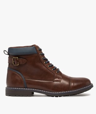 Boots homme à lacets contrastés et col rembourré vue1 - Nikesneakers (CASUAL) - Nikesneakers