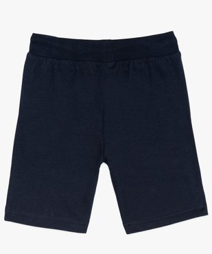 Short garçon avec taille en bord-côte contenant du coton bio vue2 - GEMO C4G GARCON - GEMO