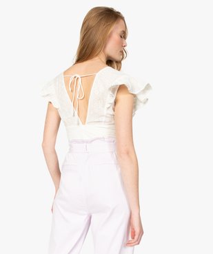 Blouse femme courte brodée - LuluCastagnette vue3 - LULUCASTAGNETTE - GEMO