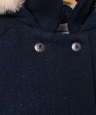 Manteau bébé fille à capuche avec doublure chaude - LuluCastagnette vue3 - LULUCASTAGNETTE - GEMO