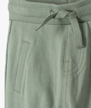 Pantalon bébé garçon en maille avec ceinture bord-côte vue2 - GEMO(BEBE DEBT) - GEMO
