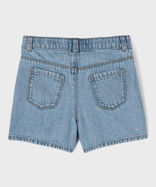 Short en jean à pinces fille vue3 - GEMO (ENFANT) - GEMO