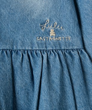 Robe bébé fille en jean à manches longues - LuluCastagnette vue3 - LULUCASTAGNETTE - GEMO