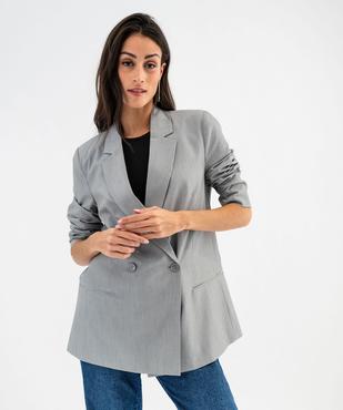 Veste de tailleur coupe large fermeture croisée femme vue1 - GEMO(FEMME PAP) - GEMO
